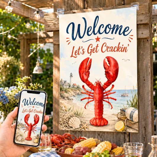 Hummer Crawfish-Kochparty Willkommen Poster