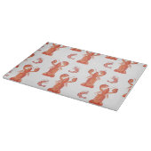 Hummer Crawfish Wasserfarbenmuster Schneidebrett (Ecke)