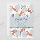 Hummer Crustacean Beach Sand Dollars Botanisch Einladung (Vorderseite)