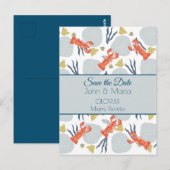 Hummer Crustacean Beach Sand Dollars Botanisch Postkarte (Vorne/Hinten)