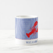 Hummer Custom Text Red White Blue Karo Nautic Kaffeetasse (Mittel)