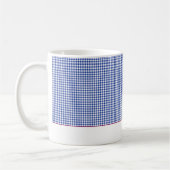 Hummer Custom Text Red White Blue Karo Nautic Kaffeetasse (Links)