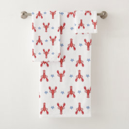 Hummer, die die preppy-Seeküste auflöst Badhandtuch Set