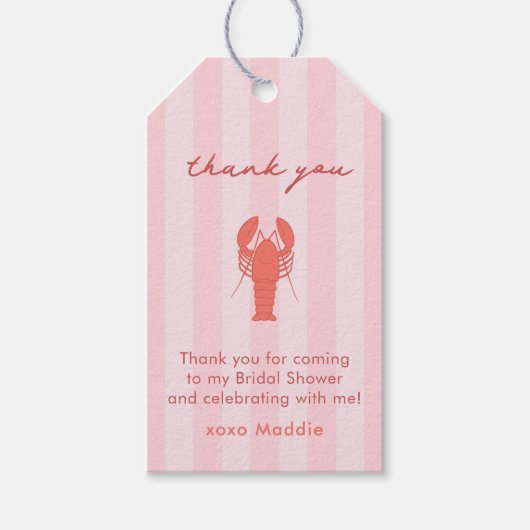 Hummer Doodle Rosa Brautparty Liebesmarken Geschenkanhänger (Vorderseite)