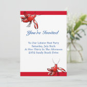 Hummer Fest Party Einladung (Stehend Vorderseite)