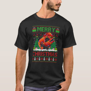 Hummer Fisch  Weihnachtsbaum Hässlicher Weihnachts T-Shirt