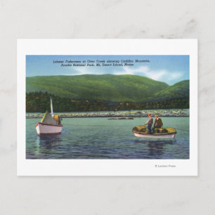 Hummer-Fischer auf Otter Creek harte Arbeit Postkarte