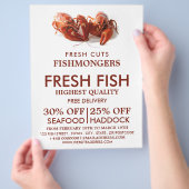 Hummer, Fischmonger/Ehefrau, Fischmarkt Flyer (Hand)