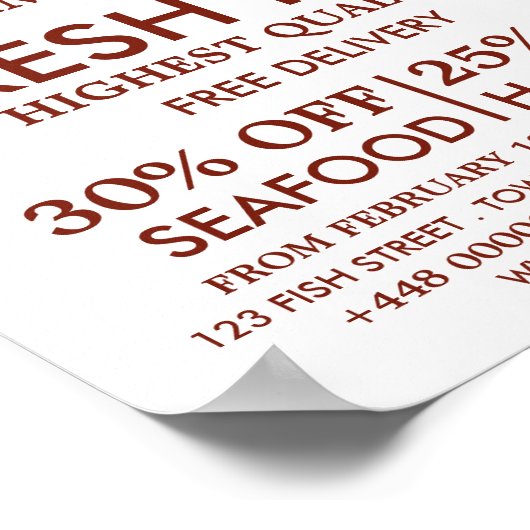 Hummer, Fischmonger/Ehefrau, Fischmarkt Poster (Ecke)