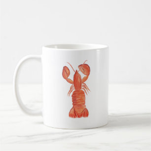 Hummer-Flusskrebs-Aquarell-Handbemaltes Muster Kaffeetasse