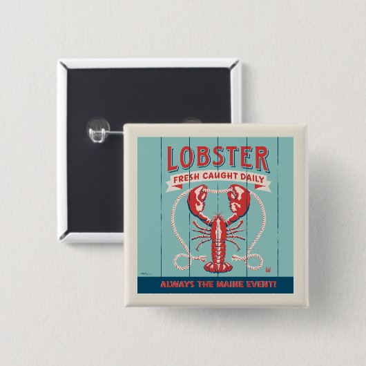 Hummer Fresh Caught Daily | Maine Button (Vorne & Hinten)