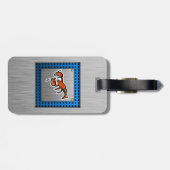 Hummer; gebürstetes Metall-Look Gepäckanhänger (Rückseite horizontal)