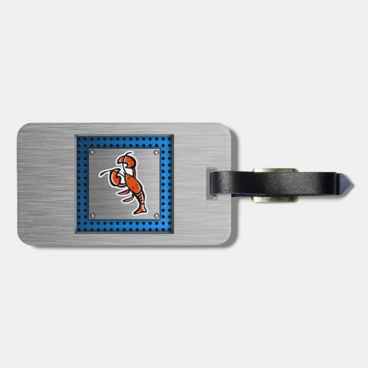 Hummer; gebürstetes Metall-Look Gepäckanhänger (Rückseite horizontal)