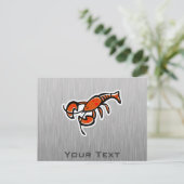 Hummer; gebürstetes Metall-Look Postkarte (Stehend Vorderseite)