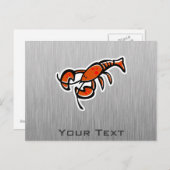 Hummer; gebürstetes Metall-Look Postkarte (Vorne/Hinten)