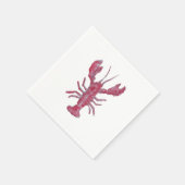 Hummer-Gemälde Nautical Küste Serviette (Ecke)