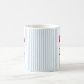 Hummer-Gemälde Nautilus Blau Streifen Küste Kaffeetasse (Mittel)