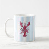 Hummer-Gemälde Nautilus Blau Streifen Küste Kaffeetasse (Links)