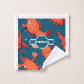 Hummer Geometrisches Personalisiertes Muster Badhandtuch Set (Waschlappen)