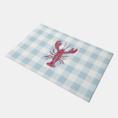 Hummer Gingham Buffalo Karo Küstenstil Fußmatte (Schrägansicht)