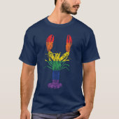 Hummer Grafik mit Regenbogenstreifen T-Shirt (Vorderseite)