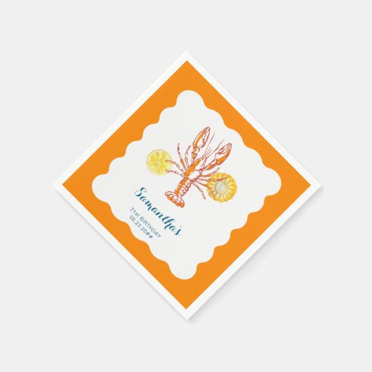 Hummer-Grillspezialitäten GRILLEN Seafood Summer B Serviette (Ecke)