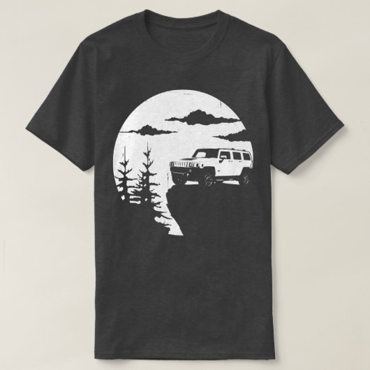 Hummer H1 H2 H3 Abenteuer von der Straße  T-Shirt (Design vorne)