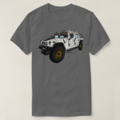 Hummer H1 mit Methodenrädern  T-Shirt (Design vorne)