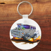 Hummer H2 Grauer LKW Schlüsselanhänger (Vorderseite)