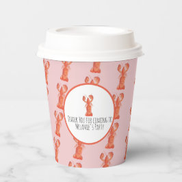 Hummer Hand Aquarell Meeresfrüchte Kräuterbügel Ro Pappbecher