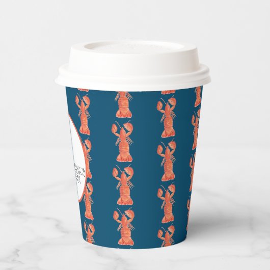 Hummer Hand Wasserfarbe Meeresfrüchte Krabbenkohl Pappbecher (Links)