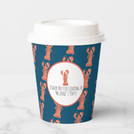 Hummer Hand Wasserfarbe Meeresfrüchte Krabbenkohl Pappbecher