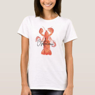 Hummer Handbemalte Crawfish-Krebstiere T-Shirt