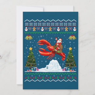 Hummer hässliches Weihnachtsgeschenk Weihnachtsman Einladung