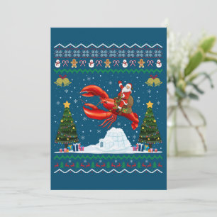 Hummer hässliches Xmas-Geschenk Weihnachtsmann rei Feiertagskarte