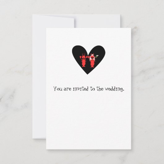 Hummer-Hochzeit Einladung (Vorderseite)