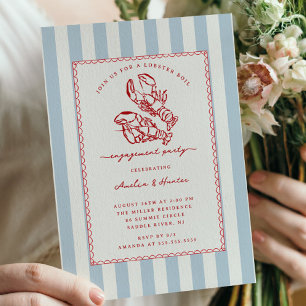 Hummer-Hochzeitseinladung mit Küstencharme Einladung