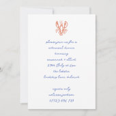 Hummer-Hochzeitsprobe-Dinner Einladung (Vorderseite)
