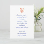 Hummer-Hochzeitsprobe-Dinner Einladung (Stehend Vorderseite)