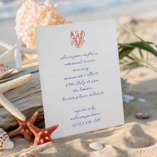 Hummer-Hochzeitsprobe-Dinner Einladung