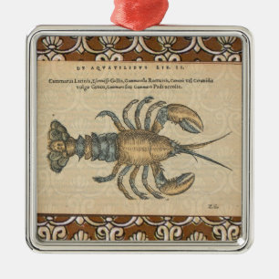 Hummer-Illustration Antik Maine Meeresfrüchte Ornament Aus Metall