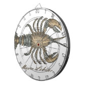 Hummer-Illustration Antique Maine Seafood Dartscheibe (Vorderseite rechts)
