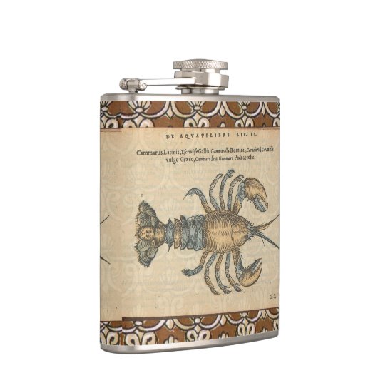 Hummer-Illustration Antique Maine Seafood Flachmann (Rechts)