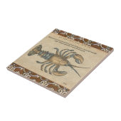 Hummer-Illustration Antique Maine Seafood Fliese (Seite)