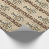 Hummer-Illustration Antique Maine Seafood Geschenkpapier (Ecke)