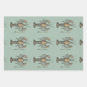 Hummer-Illustration Antique Maine Seafood Geschenkpapier Set (Vorderseite)