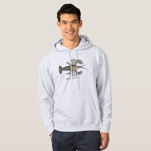 Hummer-Illustration Antique Maine Seafood Hoodie (Vorne ganz)