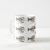 Hummer-Illustration Antique Maine Seafood Kaffeetasse (Vorderseite Links)