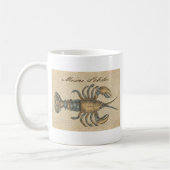 Hummer-Illustration Antique Maine Seafood Kaffeetasse (Links)