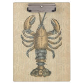 Hummer-Illustration Antique Maine Seafood Klemmbrett (Vorderseite)